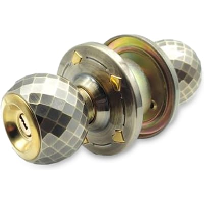 Deurklink Aluminiumlegering Heavy duty Kogelvergrendeling Spiegelafwerking met 3 Sleutels voor Slaapkamer Badkamer Klaslokaal Magazijn Houten Green Bronze beige