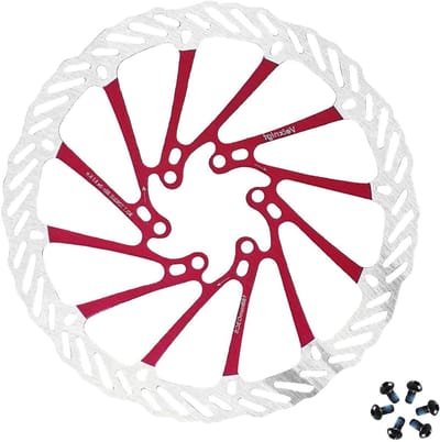 Fietsremrotor - Schijfremrotor - Fietsen Verbeteren - Roestvrij Staal - 160mm - Rood