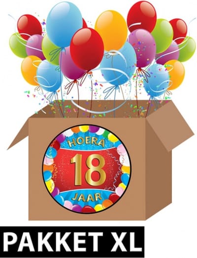 18 jaar versiering voordeel pakket XL