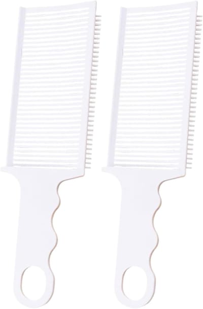 Fade Kam - Mengkam Tondeuse - Professioneel Knippen - Hittebestendig Gebogen - 22.5 x 6.4 cm - Wit