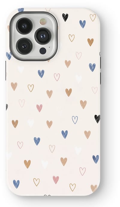 Tough Hoesje met Hartjes geschikt voor iPhone 13 Pro | Little Love Tough Case Geschikt voor Mag | Hartjes Print Backcover geschikt voor iPhone 13 Pro Heart Harmony