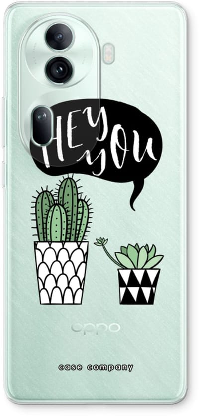 Case Company® - Hoesje geschikt voor Oppo Reno 11 Pro hoesje - Hey you cactus - Soft Cover Telefoonhoesje - Bescherming aan alle Kanten en Schermrand