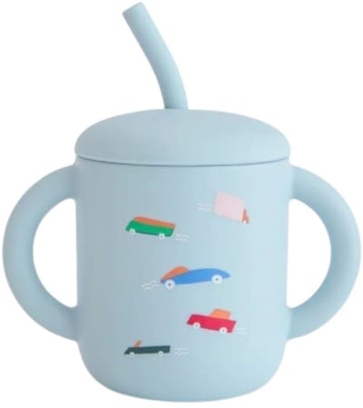 Mushie Training Drinkbeker met Rietje Cars
