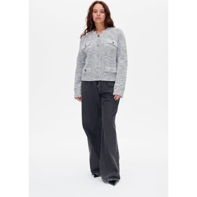 Baum und Pferdgarten Cat Cardigan Silvergrey Melange Maat: L | Sweaters Outlet | Dames | Grijs