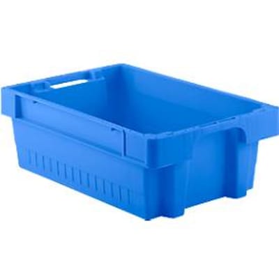 Bak in EURO-maat EFB 642, L 600 x B 400 x H 200 mm, 36 liter, blauw