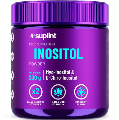 Inositol Poeder - Myo-Inositol + D-Chiro Inositol - PCOS/PMOS - Hormonale balans - Vruchtbaarheid - Zwangerschapswens - Neutrale smaak - 49 doseringen - Suplint