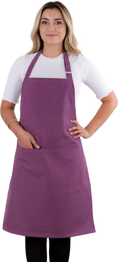 Simple Keukenschort Paars Professioneel Verstelbaar Keukenschort dames Horecakwaliteit keukenschort vrouw One Size Schort