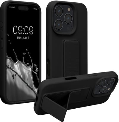 kwmobile back cover voor smartphone - geschikt voor Apple iPhone 16 Pro - 1x beschermhoesje van kunststof - In zwart