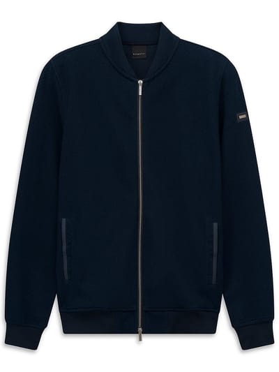 Sweatvest Modern Fit Van Bugatti blauw