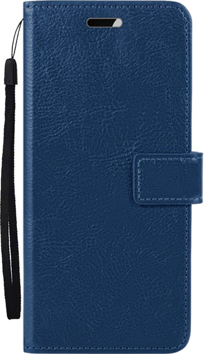Hoes - Met Pasjeshouder - Geschikt voor Samsung Galaxy A35 - Luxe Bookcase Portemonee - Flip Case - Kunstleer Book Case - Flipcase - Book Cover - Walletcase - PortemonneeHoes - Donkerblauw