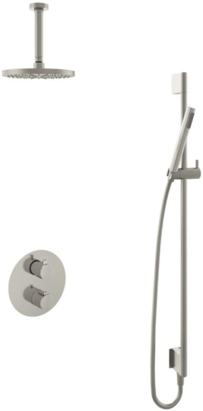 Hotbath Buddy - Inbouw Regendoucheset - Thermostatisch - Plafondbuis 15 cm - Hoofddouche 200 mm - Staafhanddouche - Glijstang 900 mm - met 2-Weg Stop-Omstel - Waterbesparend - V02