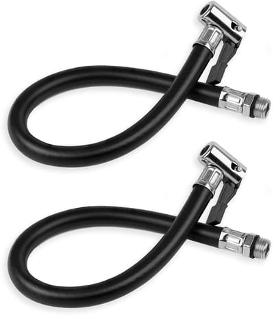 Fietspomp en Autopomp Set van 2, 13 mm Rubber en Metaal Slang voor Fietsen, Motoren en Auto's