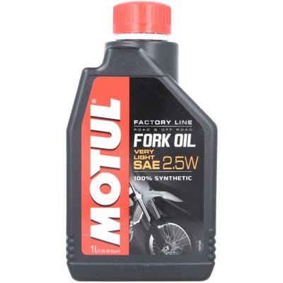 Huile de fourche Motul Fork Oil Very Light SAE 2.5W 1L pour moto Neuf