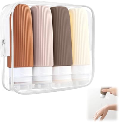 Famanu – Reisflessen om te vullen 60ml - reisflessen voor toiletartikelen - siliconen reisfles - douchegelfles - vulflessen voor reizen - reisdozen om te vullen - omvulflessen voor reizen