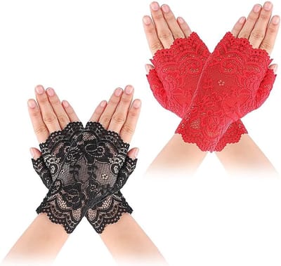 Vingervrije Kanten Handschoenen voor Dames - Ideaal voor Bruiloften, Theepartijen en Feestjes - Stijlvolle Accessoires voor Elke Gelegenheid