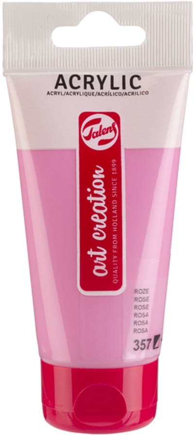 Acrylverf tac 357 roze tube 75ml | 3 stuks