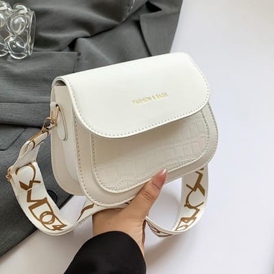 High-end Niche Tas voor Dames Nieuwe Trendy en Modieuze Brede Crossbody Tas voor Dames Modieuze en Veelzijdige Eénschouder Zadel Tas gray