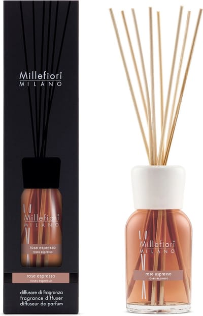 Millefiori Milano Geurstokjes 250 ml - Rose Espresso