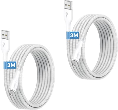 Usb oplaadkabel geschikt voor iPhone 14, 13, 12, 11, X - 3m lang
