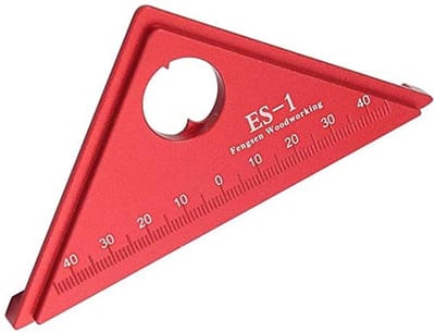 Dailygoods- Hoekliniaal Aluminium 45 Graden - Houtbewerking - Driehoek Liniaal - Meetgereedschap - Draagbaar - Hoge Nauwkeurigheid - Meetliniaal