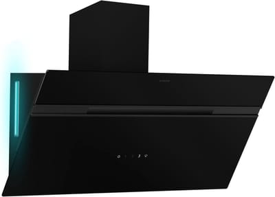 Wandafzuigkap - Keukenventilator - Verse Keukenlucht - 9 Kleuren LED - 90 cm Breed - Zwart