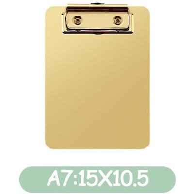 A4 A5 Metalen Klembord Gouden Map Roestvrijstalen Klembord Opbergruimte Schrijfbestandbord voor Zakelijke Benodigdheden Papierhouder