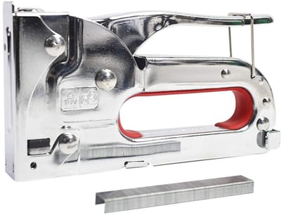 Dailygoods- Nietmachine roestvrij staal - robuust - 100 klemmen - greepbeveiliging - krachtige veerwerking - eenvoudig opladen - Nietpistool