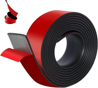 Zelfklevende Rubber Strips 40mm x 2mm x 300cm, Neopreen Rubber Mat voor DIY Toepassingen, Dichtingen en Bescherming