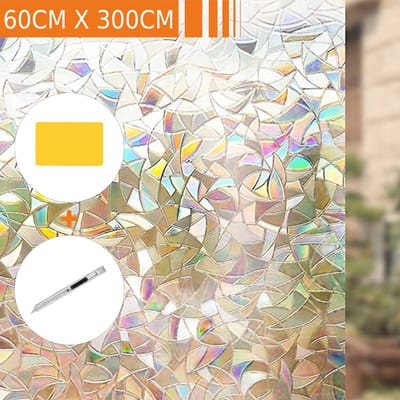 Simple Fix - Raamfolie - zelfklevend - isolerend - Statisch - Anti Inkijk - Regenboog - 60x300cm