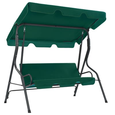vidaXL - Schommelbank - 170x110x153 - cm - stof - groen