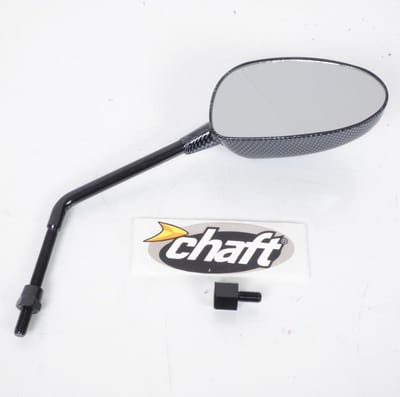 Rétroviseur droit Chaft grand prix coloris carbone filetage 8mm IN 102 pour moto scooter neuf