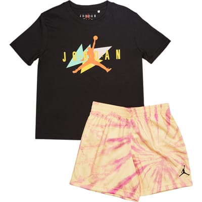 Jordan Festival Tie Dye Trainingspakken Peuter - Zwart - Maat 92 - 98 CM - Katoen Jersey