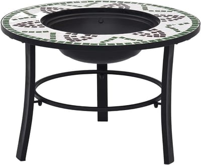 Buitenhaard - Vuurkorf - Sfeervol Verwarmen - Decoratief Mozaïek - 68 cm - Groen