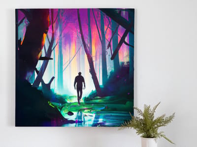 Follow me | Follow me | Kunst - 100x100 centimeter op Forex | Foto op Forex