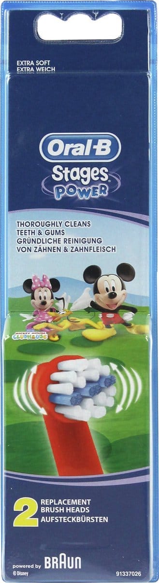 Oral-B Stages Power met Disney Figuren - 4 Stuks - Opzetborstels