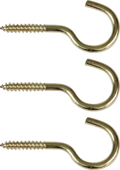 AMIG Schroefhaken - 63x - staal - 23 mm - goud - DHZ ijzerwaren - bevestigingsmaterialen - A merk