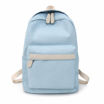 VHV-Minimalistische Rugzak Marineblauw - Duurzame Canvas Schooltas voor Studenten - Stijlvolle Backpack voor Reis en Dagelijks Gebruik - Lichtgewicht Dagrugzak voor Heren en Dames