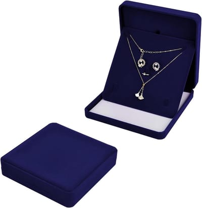 Luxe Sieradenopbergdoos voor Kettingen, Oorbellen en Ringen - Perfect voor Bruiloft en Speciale Gelegenheden (Navy Blauw)