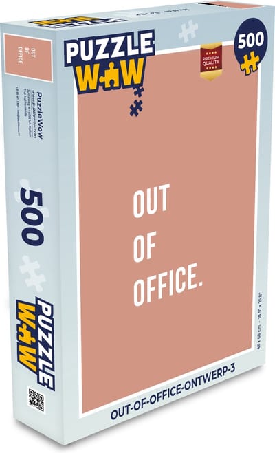 Puzzel Quotes - Roze - Out of office - Legpuzzel - Puzzel 500 stukjes
