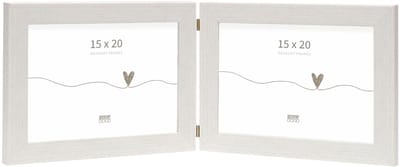 Deknudt Frames fotolijst S41VF1 H2H - wit - tweeluik -  2x 15x20 cm