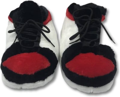 Livano Pantoffels - Sloffen - Slippers - Warme Pantoffels - Dames - Heren - Pluche - Onesize - Rood & Wit