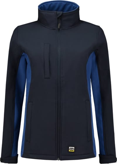 Tricorp 402008 Softshell Bicolor Dames - Marineblauw/Koningsblauw - 3XL