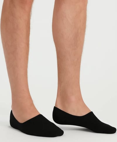 Apollo 3-paar invisible Footies bamboe - Anti slip lage kousenvoetjes - Lage sneakersokken bamboe - 38 - Wit