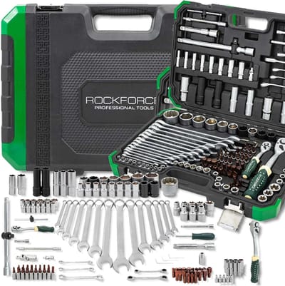 Rockforce Premium Serie - Gereedschapscombiset - 131 onderdelen - Cr-V en Cr-Mo - Professioneel