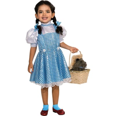 Tover van Oz Kinderen/Kids Dorothy Pailletten Kostuum 3-4 Years blauw/wit