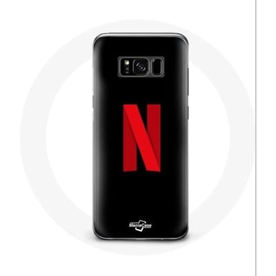 Coque pour Samsung Galaxy S8 plus Netflix Logo rouge fond noir