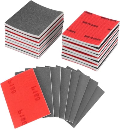 16-delige schuurpads 100x75x5mm, 8 korrelgroottes 180-2500, flexibele nat/droog schuurpapier voor hout, metaal en autoreparatie.