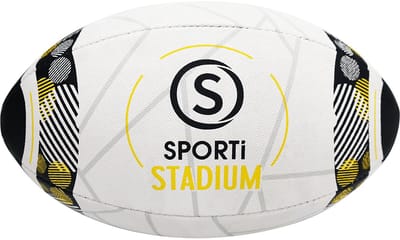 Teamswear Stadium (Size 4) Rugbybal - Wit / Geel | Maat: S.4