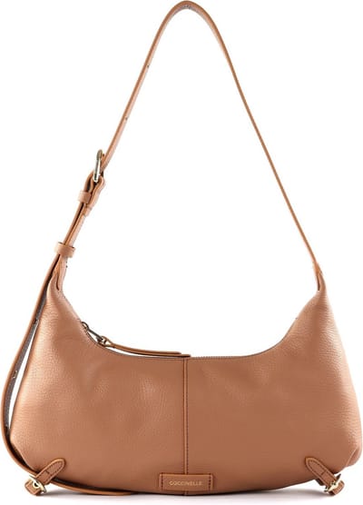 COCCINELLE Leren Schoudertas Abigail Shoulder Bag Skin Lichtbruin