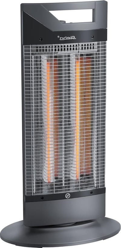 Stralingsverwarming - Elektrische kachel - Aangename warmte - Energiebesparend en stil - 1000 Watt - Zwart